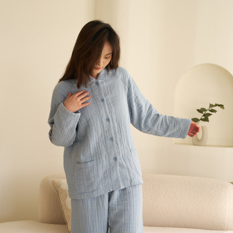 Unisex-house suit, 4-layer cotton gauze, soft
