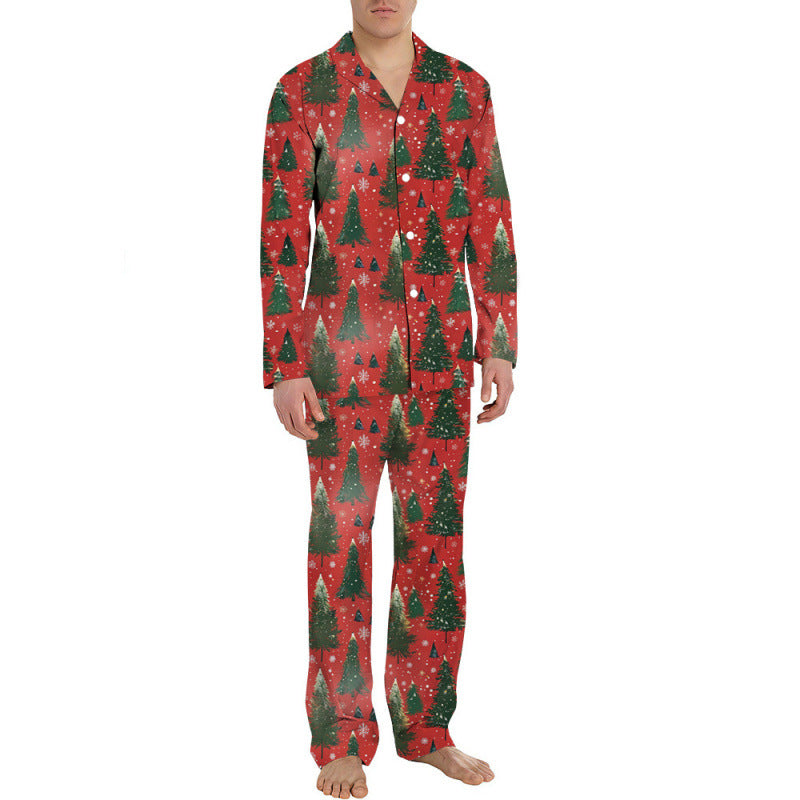 Men's Pajama Set, long-sleeved, festive