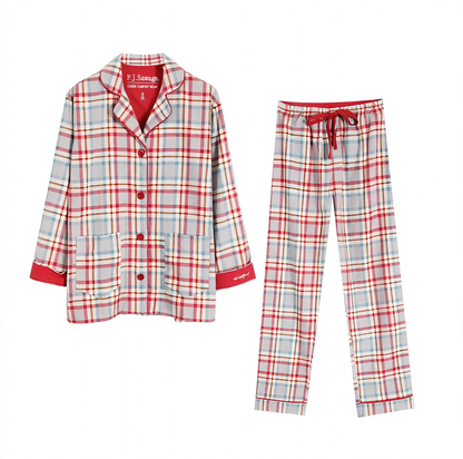 Women's pajamas, cotton, brushed on both sides, versatile