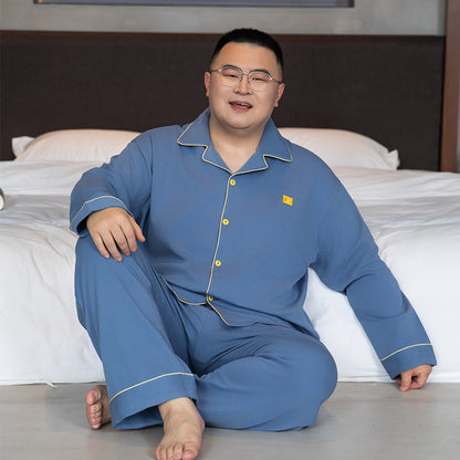 Men's Pajama Set, Cotton, Long Sleeve, Plus Sizes