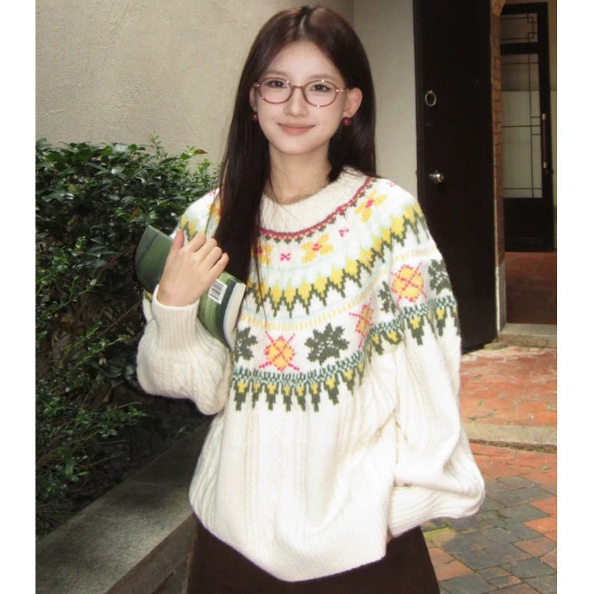 Fair Isle Knitted Sweater, Unisex