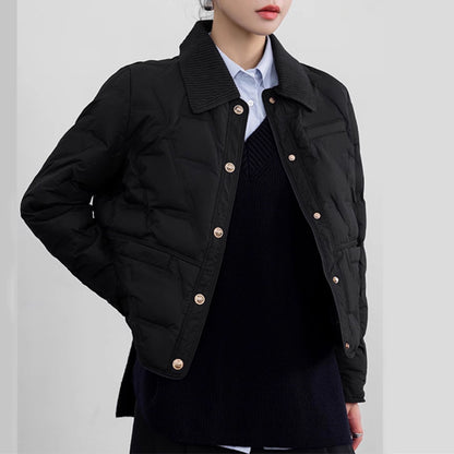 Lightweight, short women's down jacket