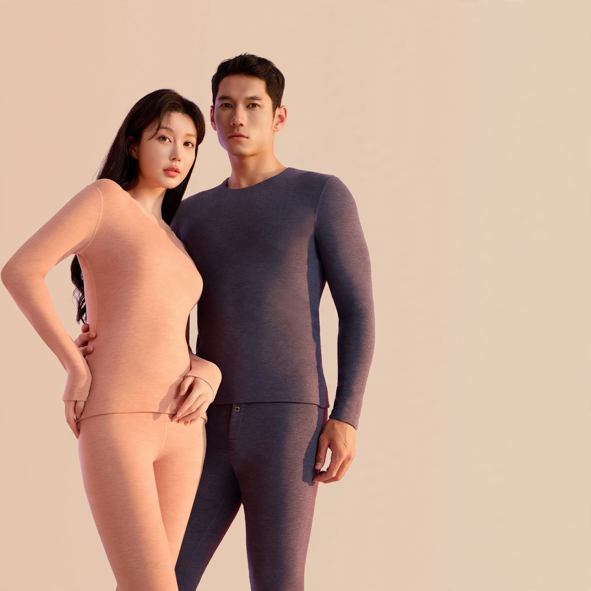 Thermal underwear set made of cashmere and silk