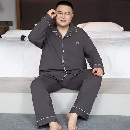 Men's Pajama Set, Cotton, Long Sleeve, Plus Sizes