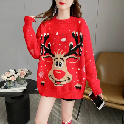 Christmas sweater with animal motif
