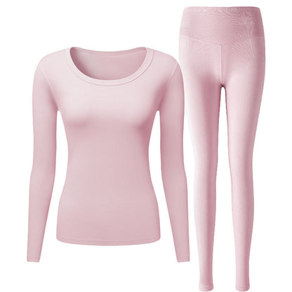Women's thermal underwear set, elastic, round neck