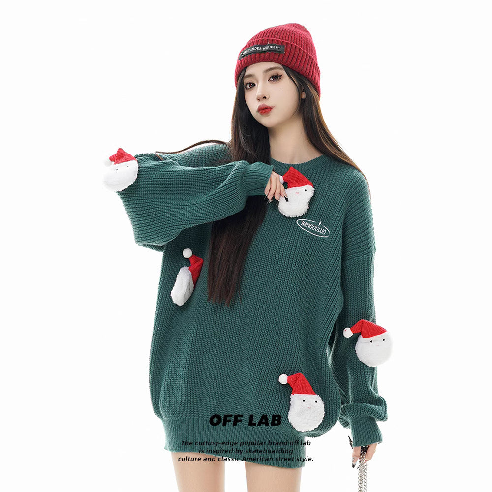 Retro Christmas Knit Sweater for Couples, Thickened