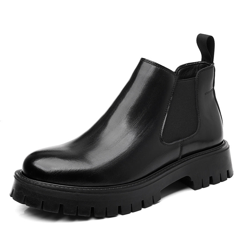 Men's Chelsea boots, ankle-high, slip-resistant, synthetic leather
