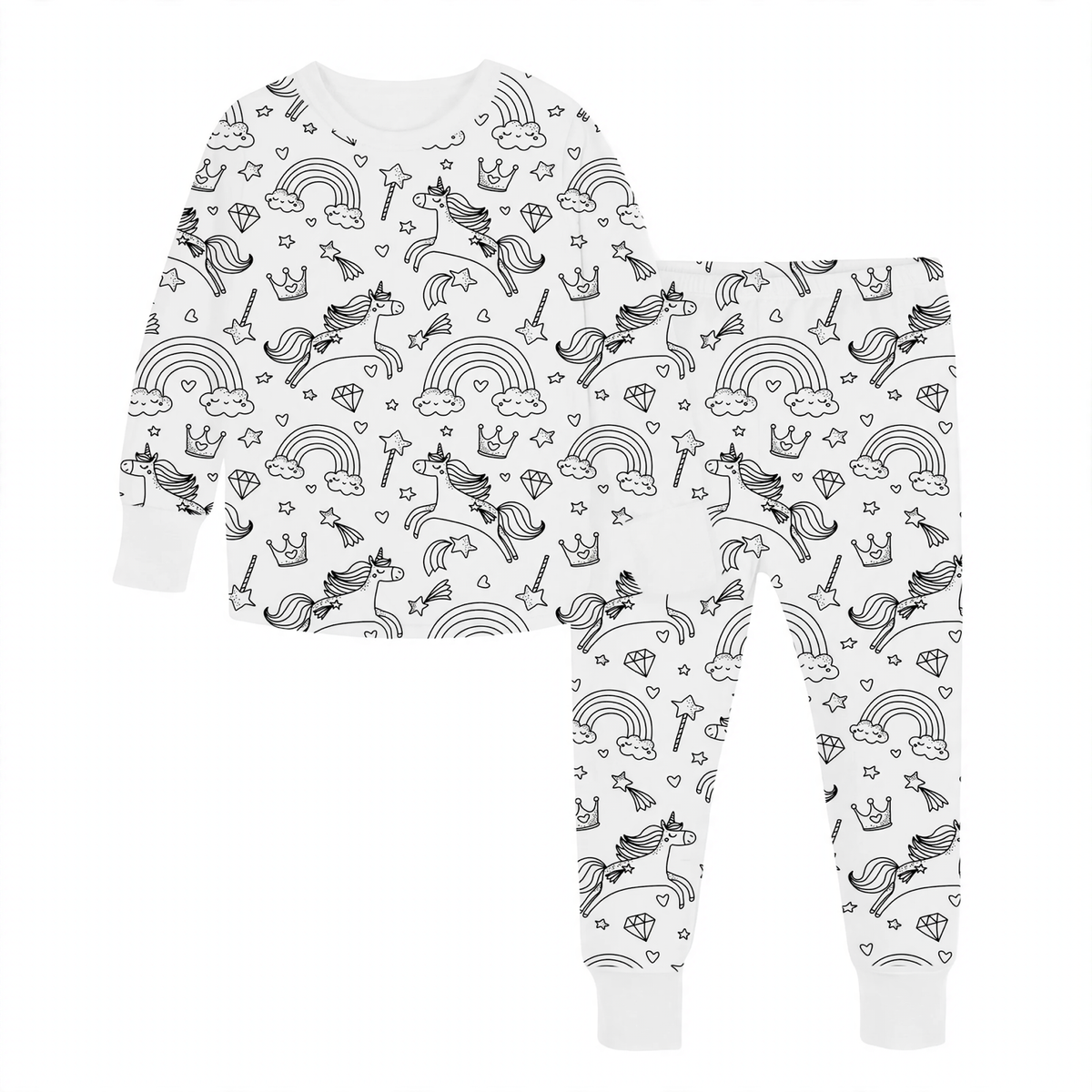 Kids Pajama Set, DIY Template Set, Cotton
