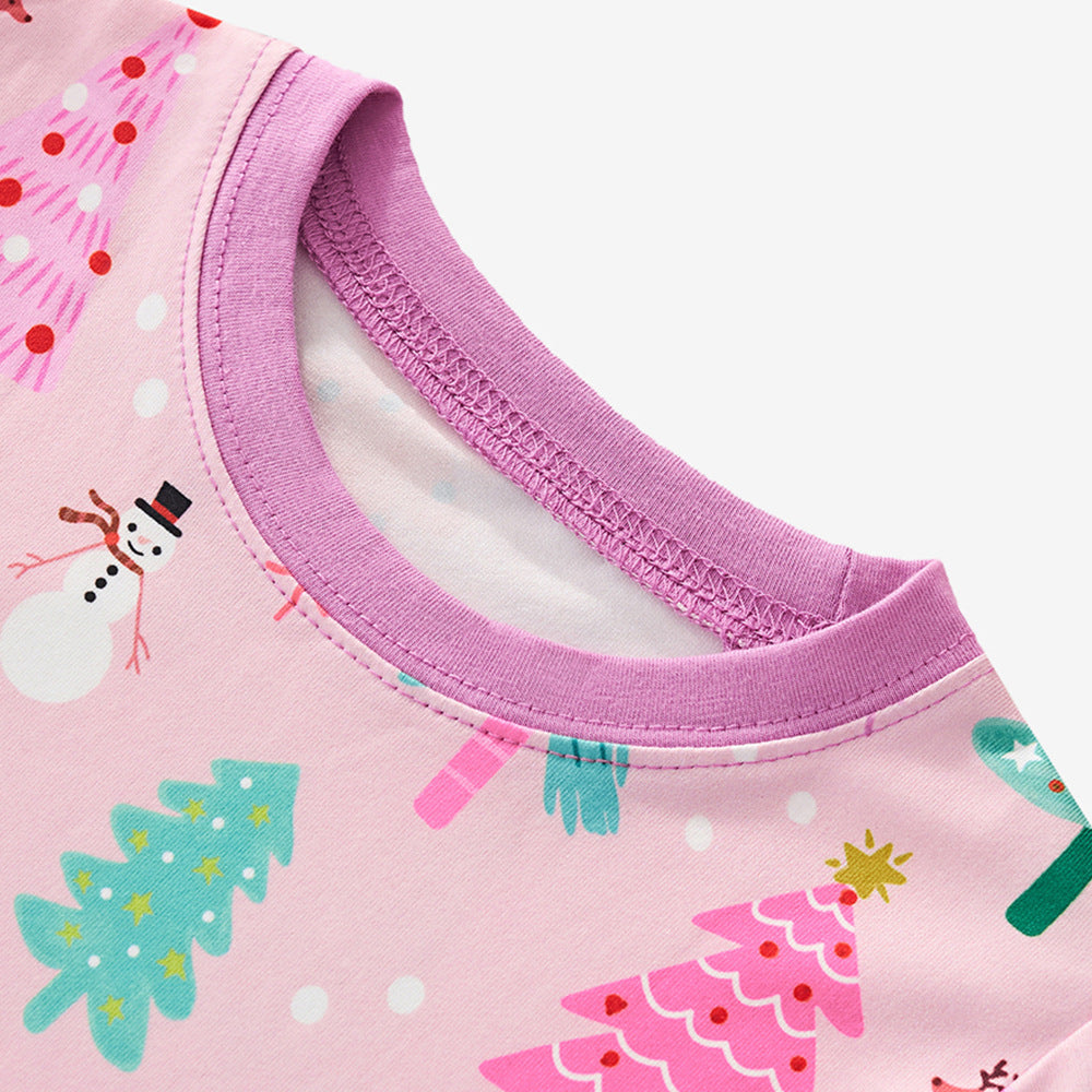 Kids' Pajama Set, Long Sleeve, Christmas Design, Breathable