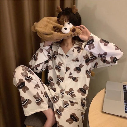 Women's Pajama Set, checked, long