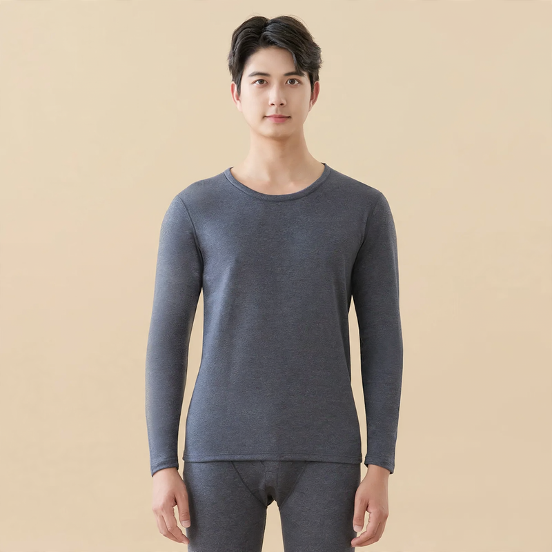 Men's Thermal Underwear Set, thin, Round Neck