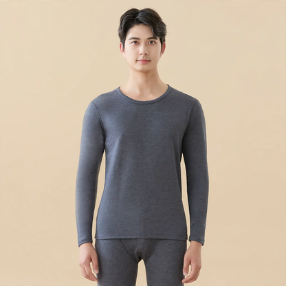 Men's Thermal Underwear Set, thin, Round Neck
