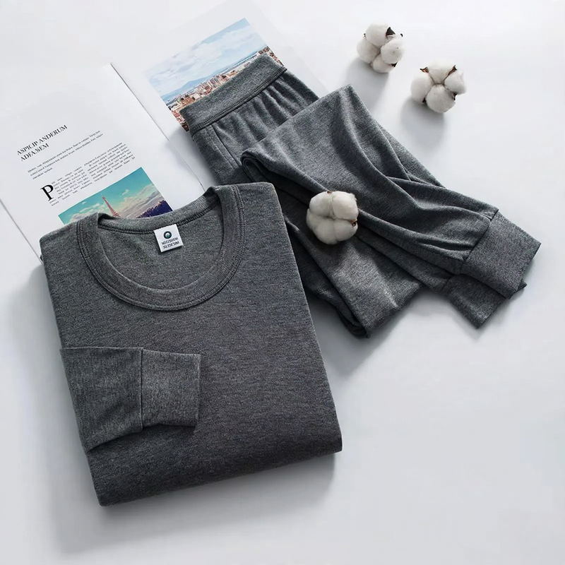 Cotton thermal underwear set for ladies and gentlemen