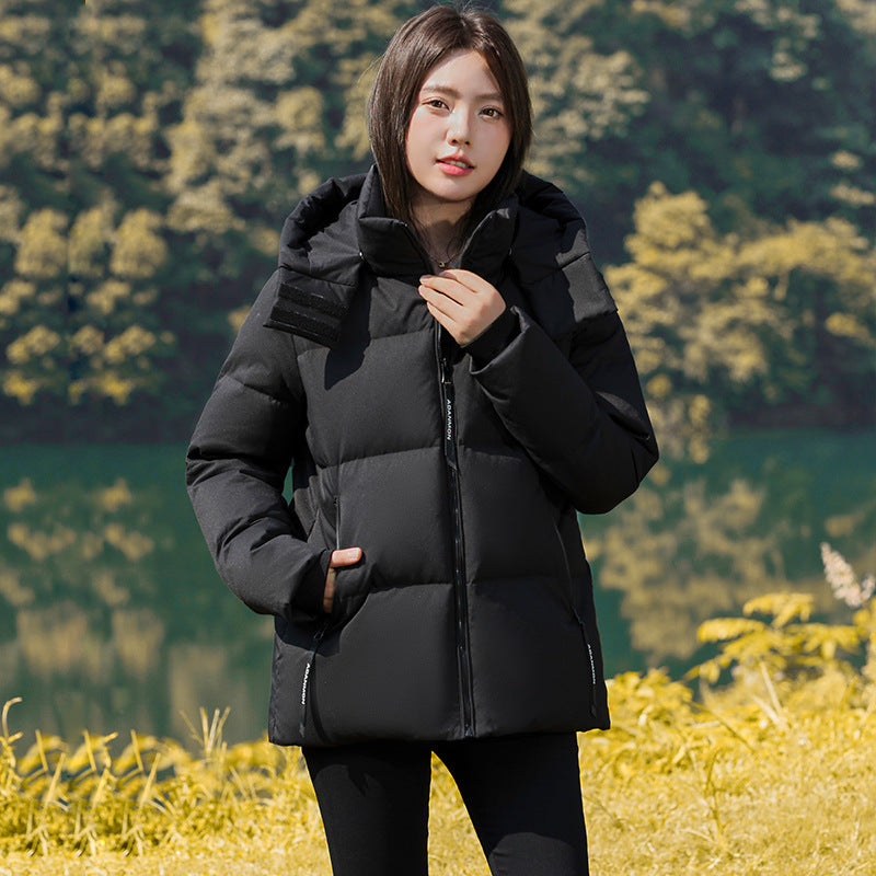 Short, extra thick down jacket for women