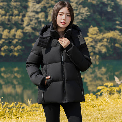 Short, extra thick down jacket for women