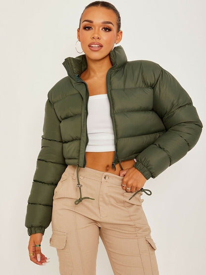 Padded women's quilted jacket in oversize look