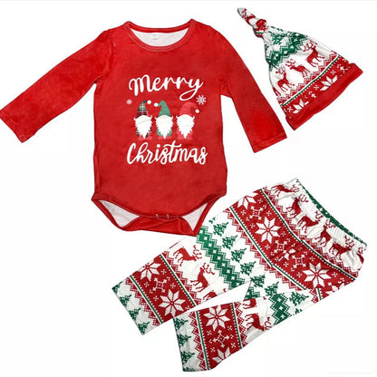Christmas Family Pajamas with Reindeer Motif