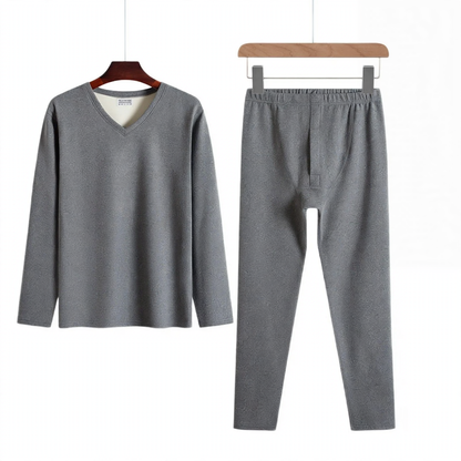 Men's Thermal Underwear Set, lined, V-neck or Round Neck