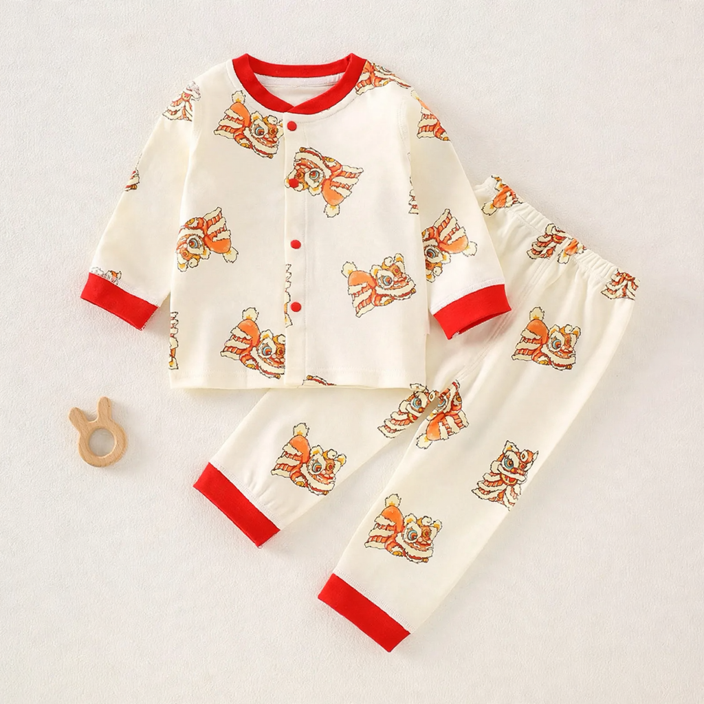 Baby cotton pajamas set, two-piece