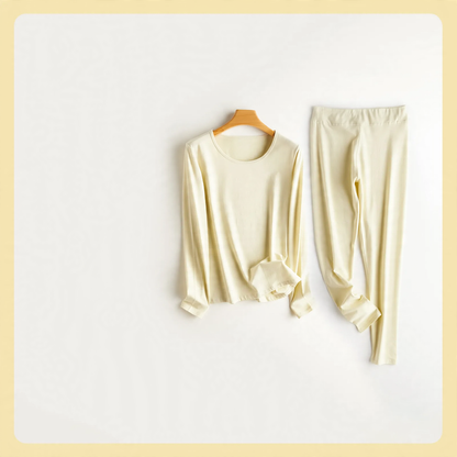 Women's Thermal Underwear Set, Cotton, Crew Neck