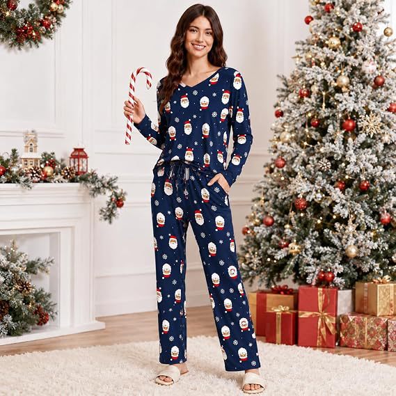 Women's loungewear set, 2-piece, with 3D Christmas print