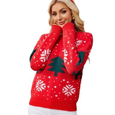Knit sweater with Christmas motif