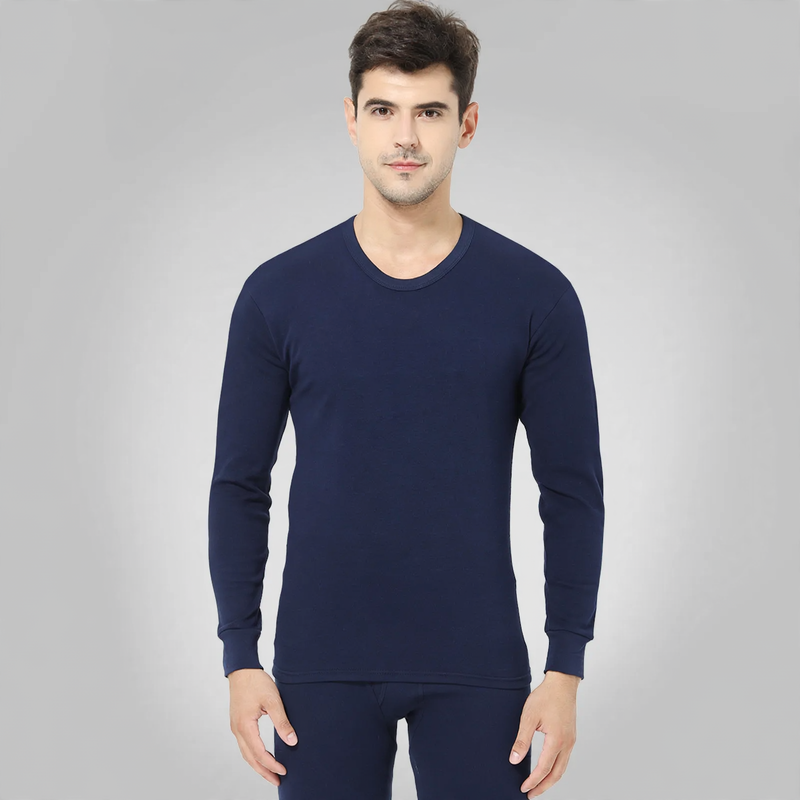 Cotton thermal underwear set, crew neck, unisex