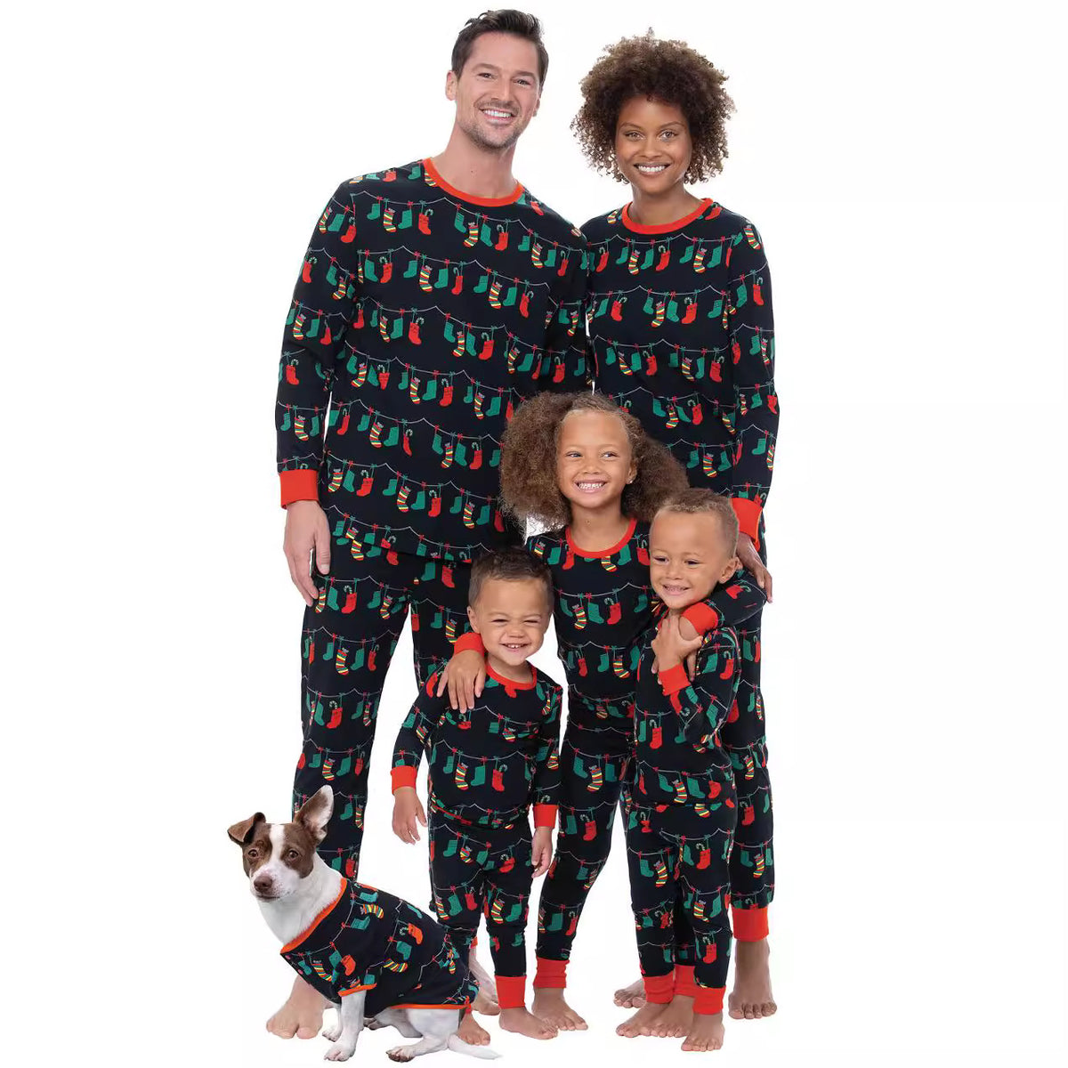 Christmas Family Pajama Set, Cartoon Print
