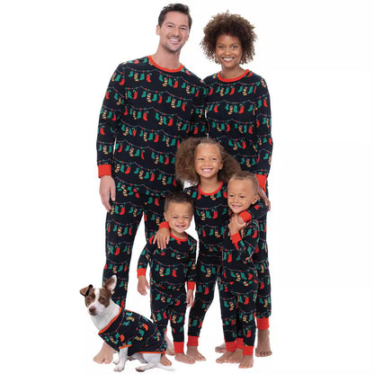 Christmas Family Pajama Set, Cartoon Print