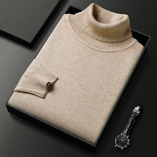 Warmer men’s turtleneck sweater, knitted