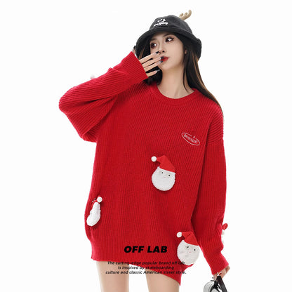 Retro Christmas Knit Sweater for Couples, Thickened