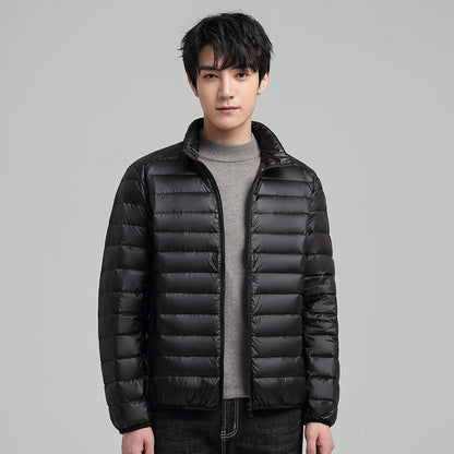 Men's Down Jacket, light, short, with duck down