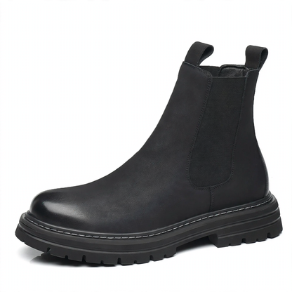 Men's Chelsea boots, lined, non-slip, synthetic leather