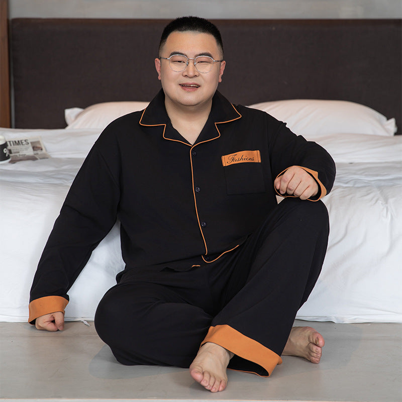 Men's Pajama Set, Cotton, Long Sleeve, Plus Sizes