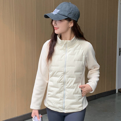Sporty down jacket with graphene fleece lining