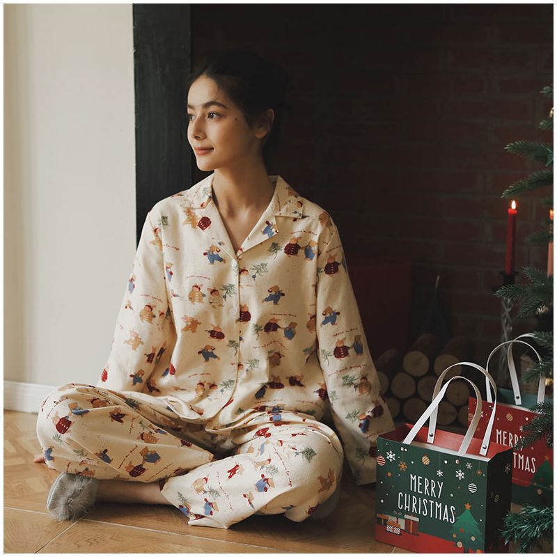 Soft Loungewear Set with Rabbit Print