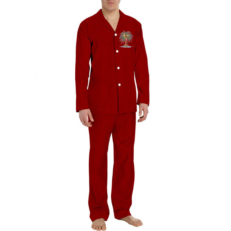 Men's Pajama Set, long-sleeved, festive