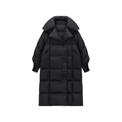 Longer, padded women's coat in plus size