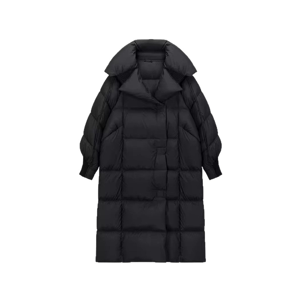 Longer, padded women's coat in plus size