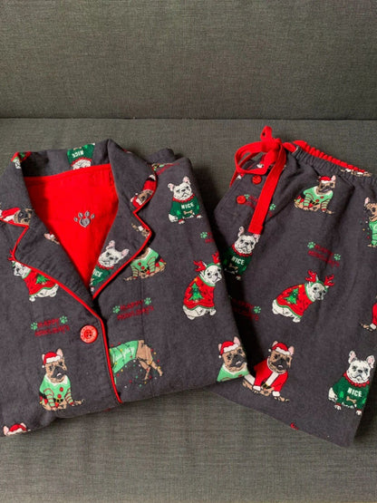 Ladies' house suit with cartoon print, long sleeve