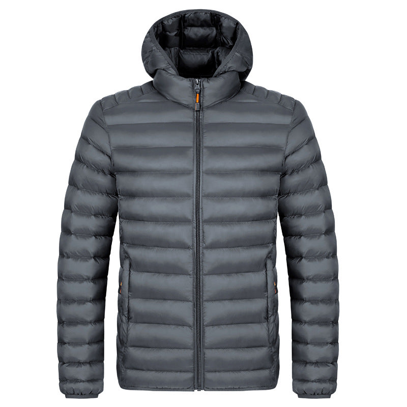 Men's winter jacket with removable sleeves