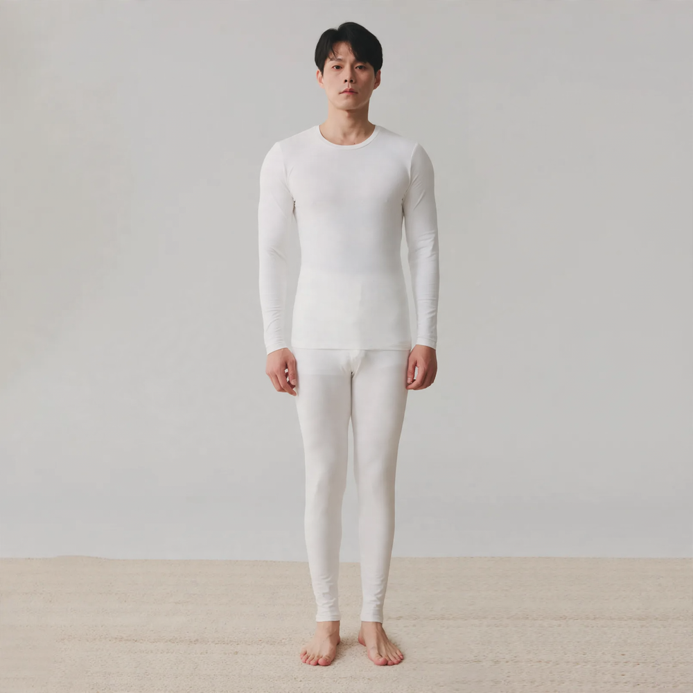 Men's underwear set, warming, crew neck