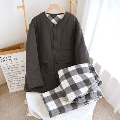 Padded cotton house suit, Japanese style