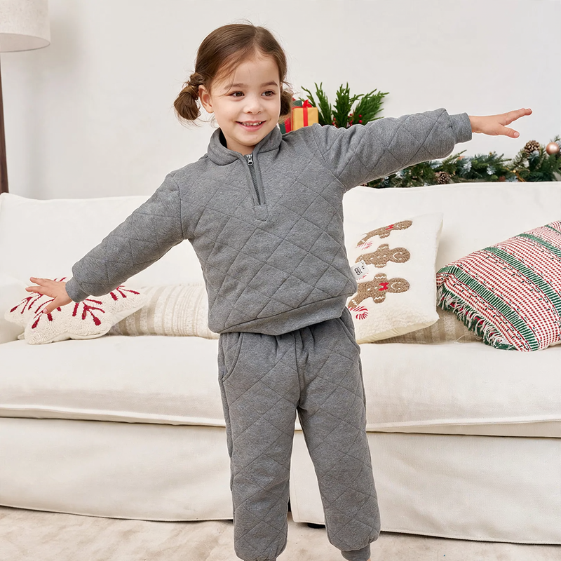 Padded children's home suit, warming, winter