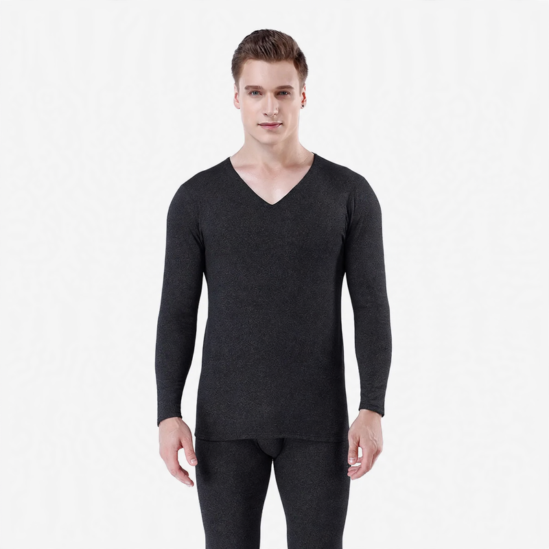 Men's thermal underwear set, seamless, lined