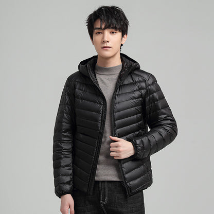 Men's Down Jacket, light, short, with duck down
