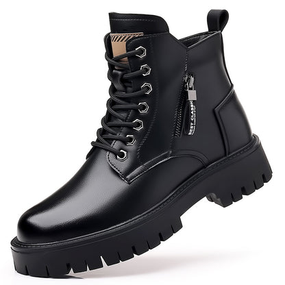 Padded men's winter boots, water-repellent