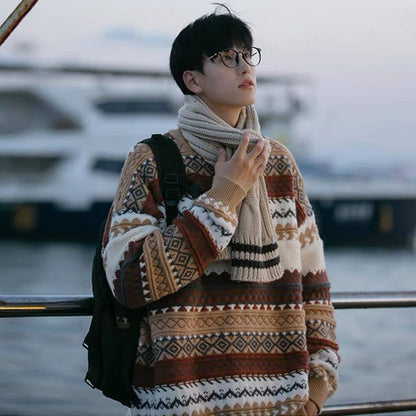 Men's Fair Isle Knit Sweater