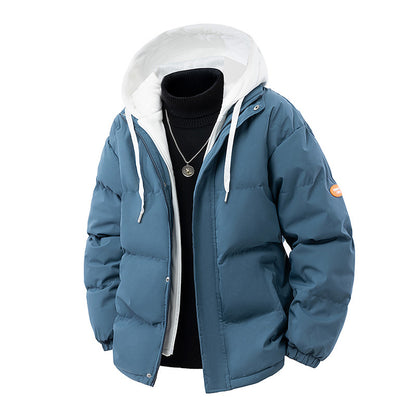 Fashionable men's winter jacket, fake-layer look